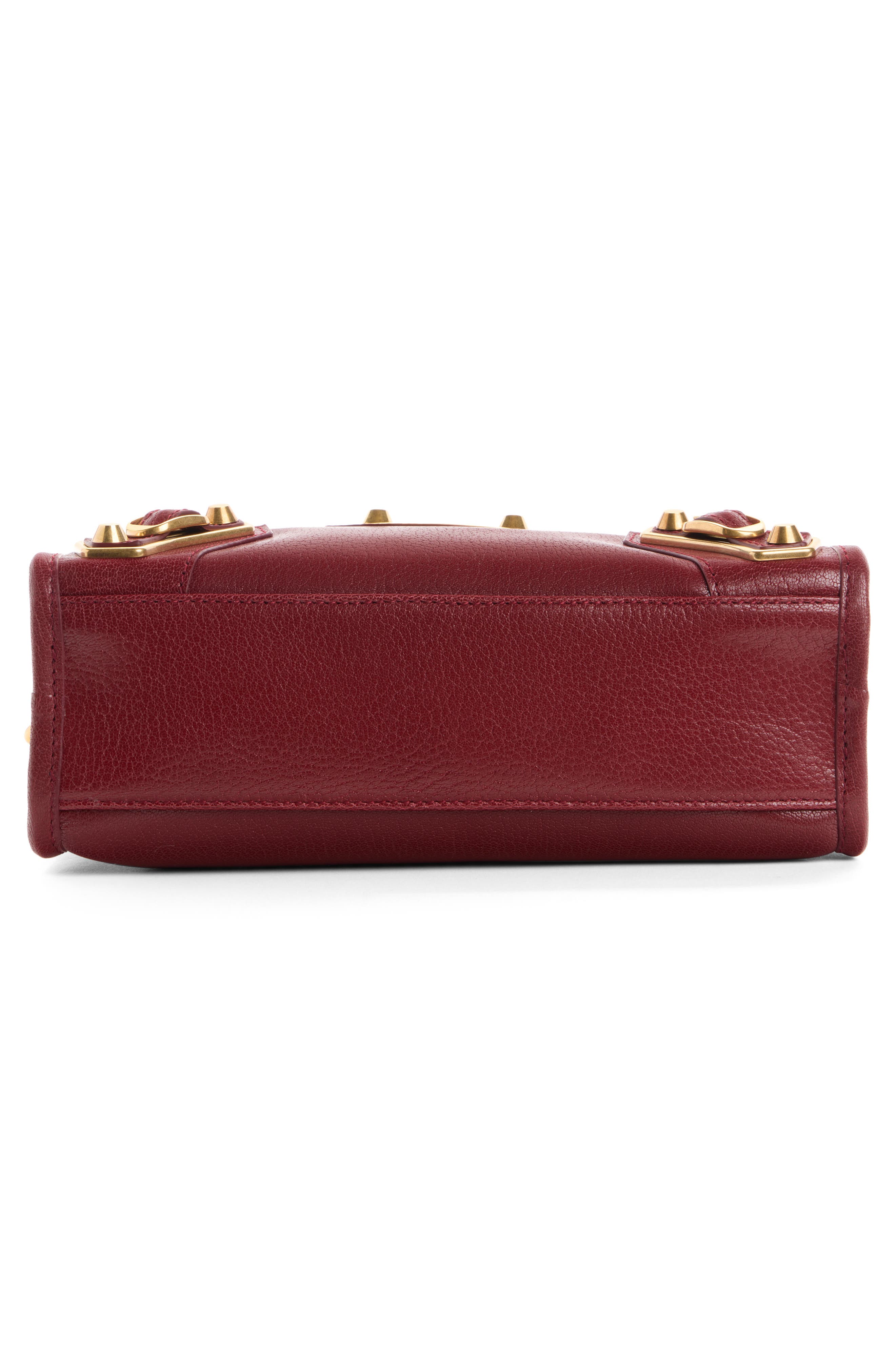 Mini Le City Uptown Leather Top Handle Bag, Alternate, color, 6259 RUBY