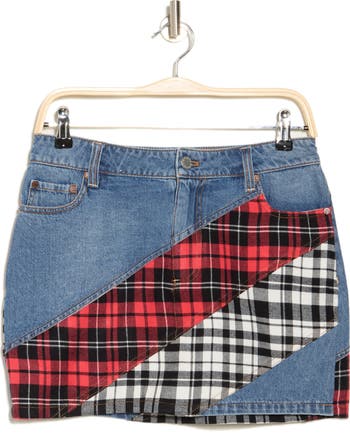 Lisanne Spiral Denim Miniskirt