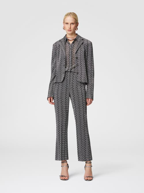 MISSONI MISSONI SHORT BLAZER IN ZIG ZAG LAMÉ VISCOSE BLEND