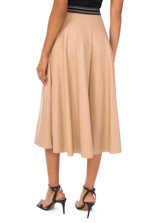 Halogen ® Faux Leather Wide Leg Culottes In Animal Print