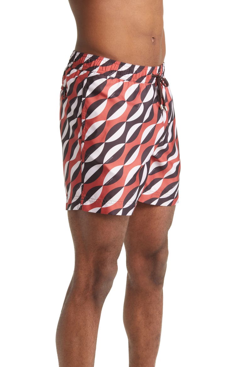 Easton Print Swim Trunks, Alternate, color, RED MULTI