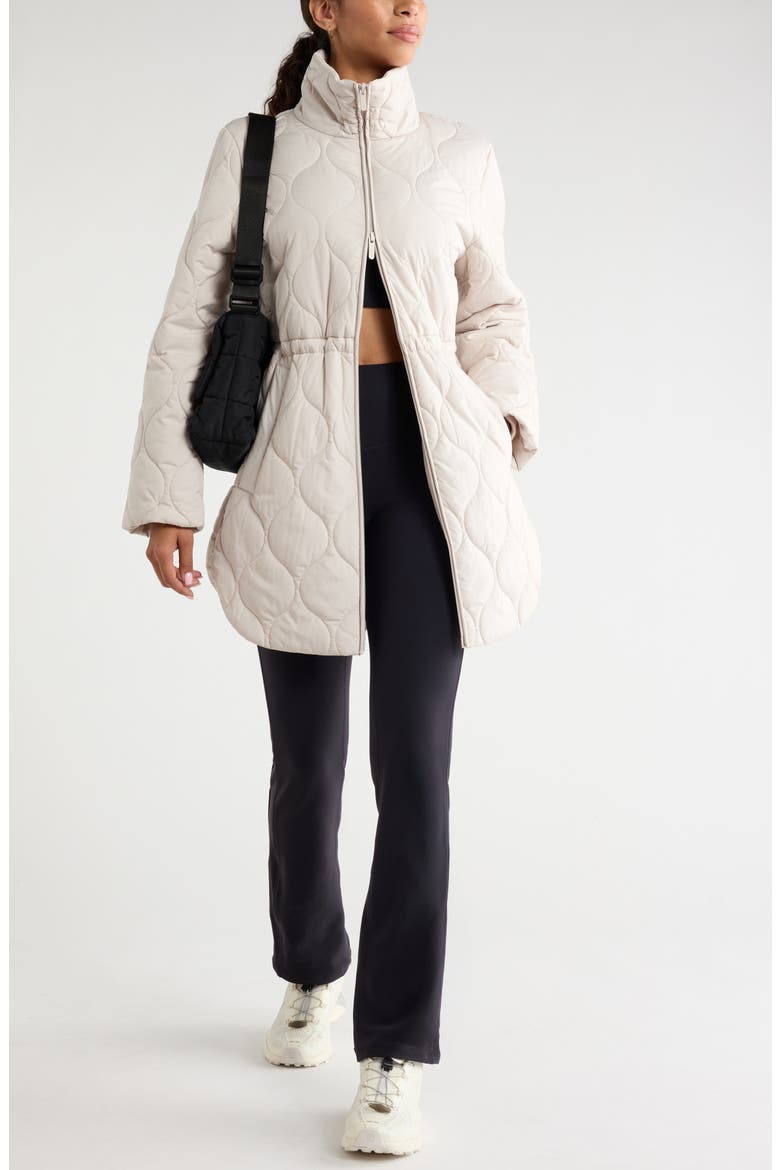 Skyline Longline Quilted Jacket, Alternate, color, GREY MOONBEAM