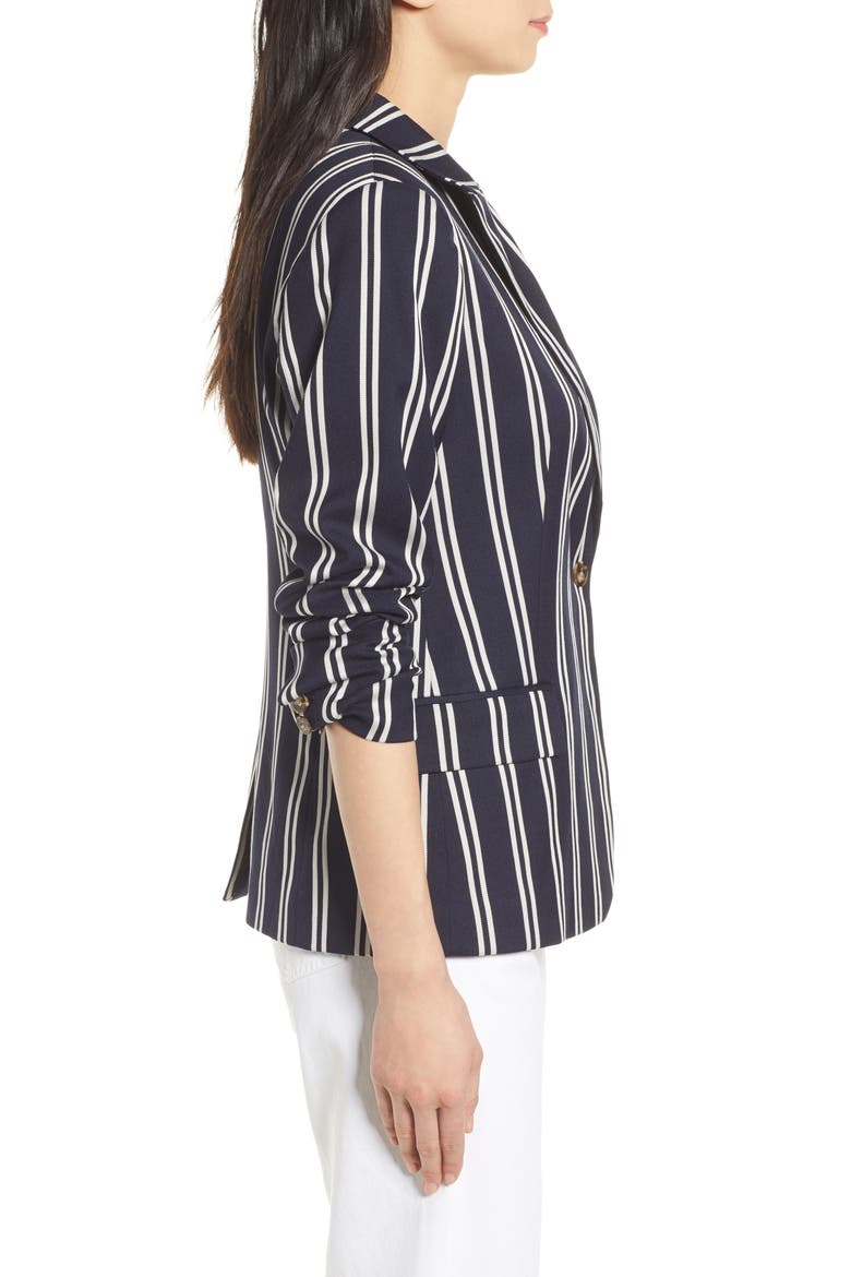 Classic Stripe Tailored Blazer, Alternate, color, COMBO R