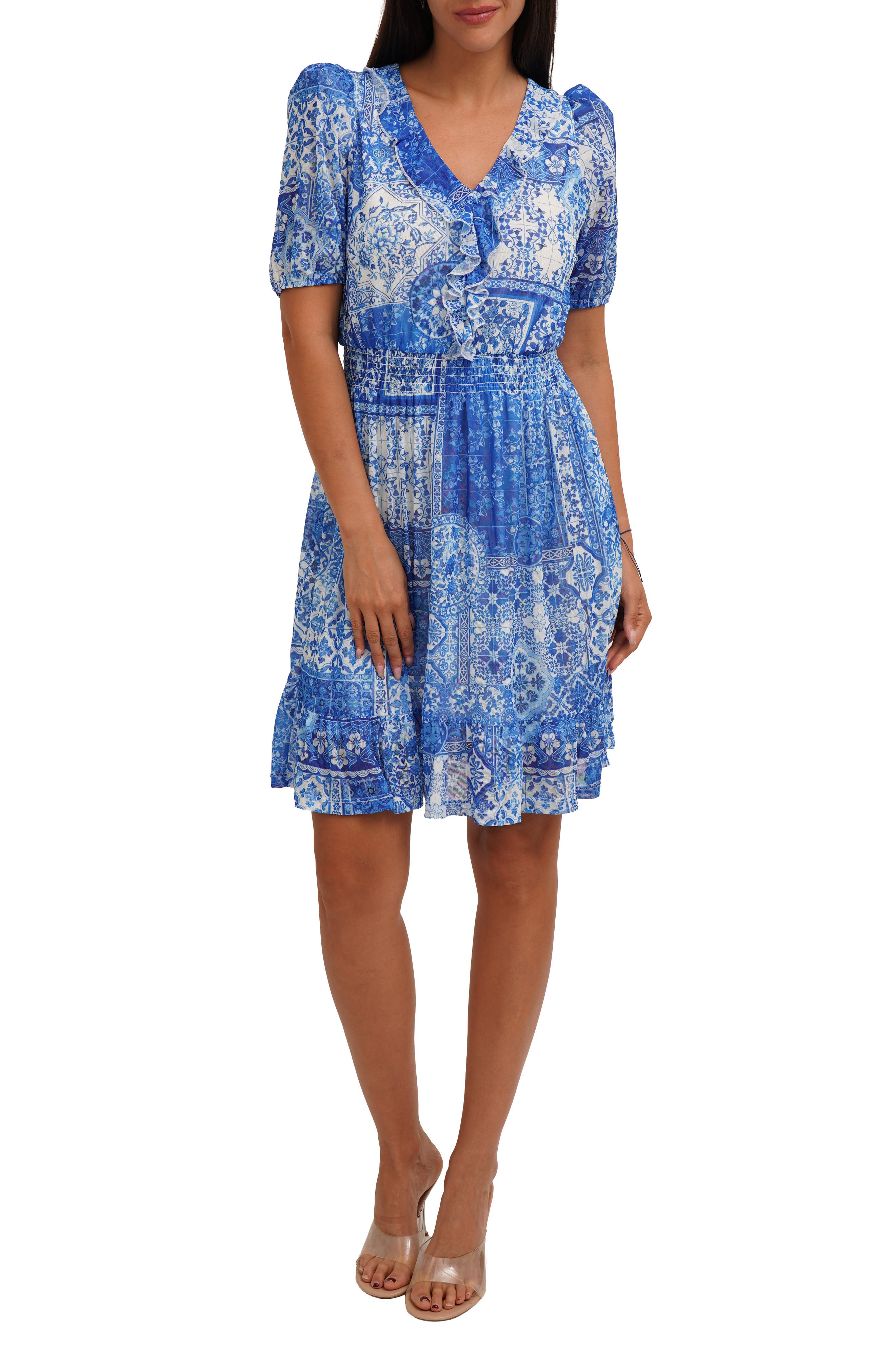 Ruffle Trim Mesh Dress - image 5
