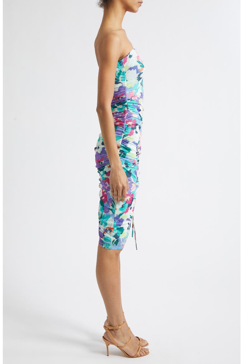 Giovanna Strapless Dress, Alternate, color, GARDEN MESH