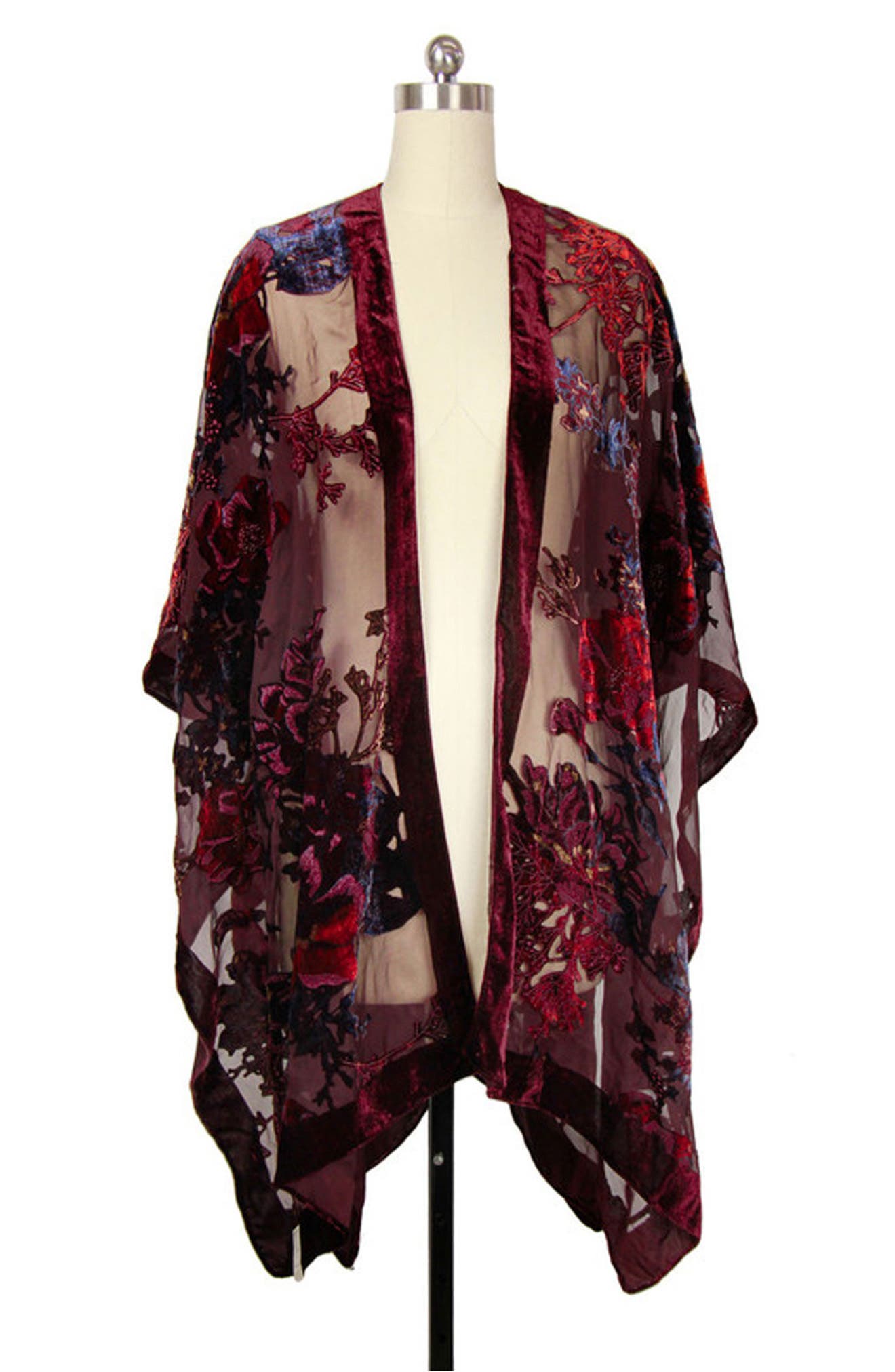 SAACHI Ione Velvet Burnout Ruana (Women) | Nordstromrack