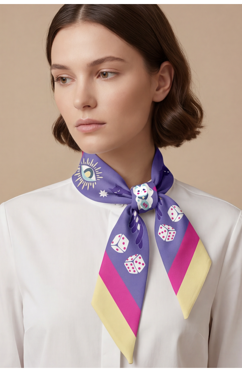 Centinelle Fortune Twilly Ribbon Scarf, Alternate, color, Multicolor