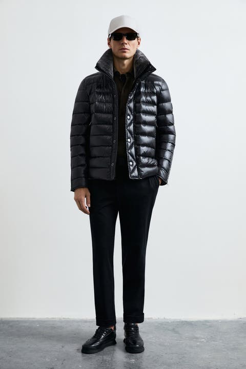 Lufian Jack Men's Shiny Goose Down Puffer Jacket