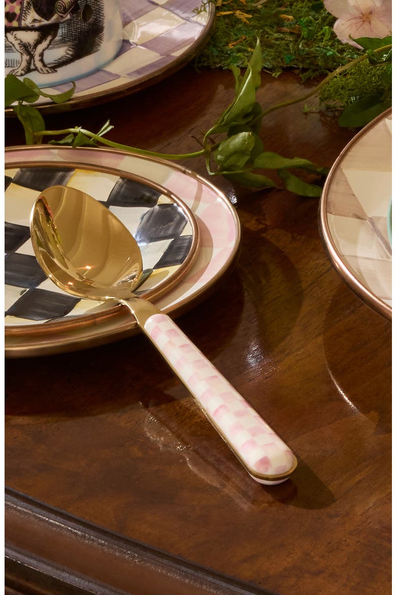 Rosy Check Bistro 5-Piece Place Setting, Alternate, color, ROSY