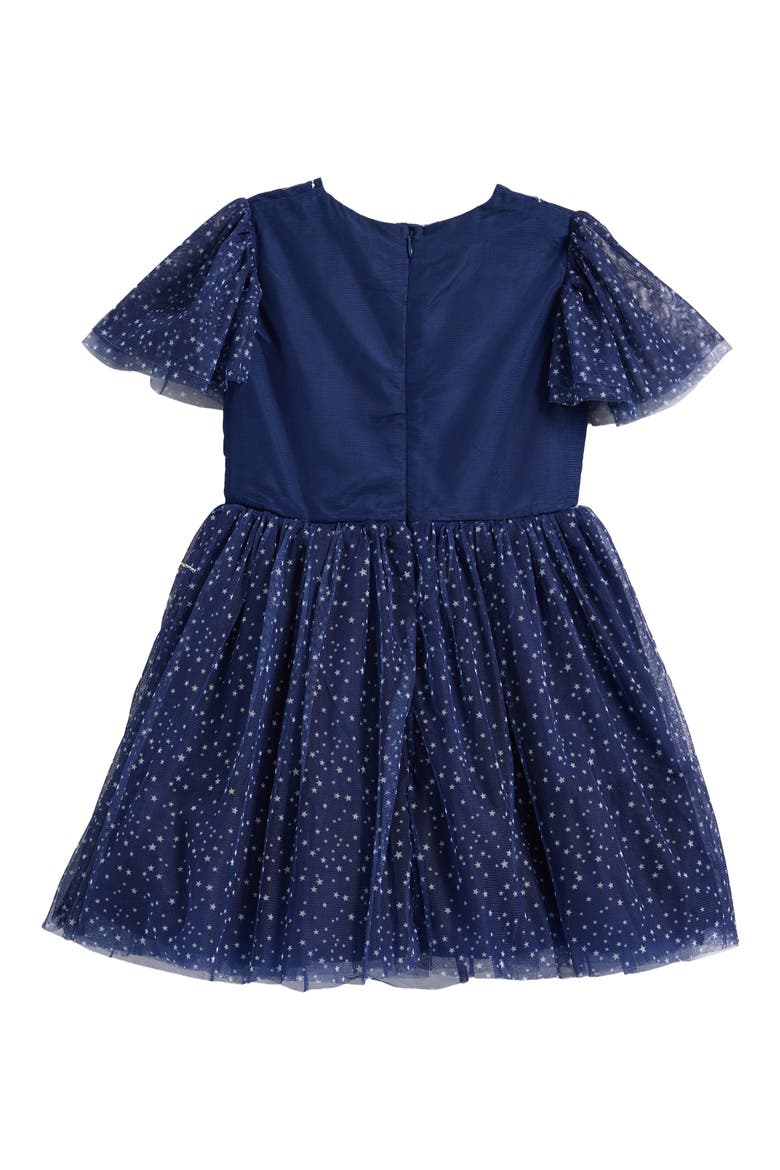 Kids' Appliqué Tulle Dress, Alternate, color, NAVY SPIDERS WEB