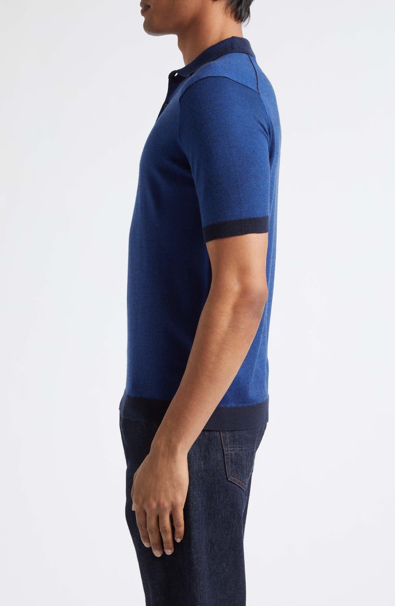 John Smedley Grenock Merino Wool Polo Sweater, Alternate, color, Midnight Blue