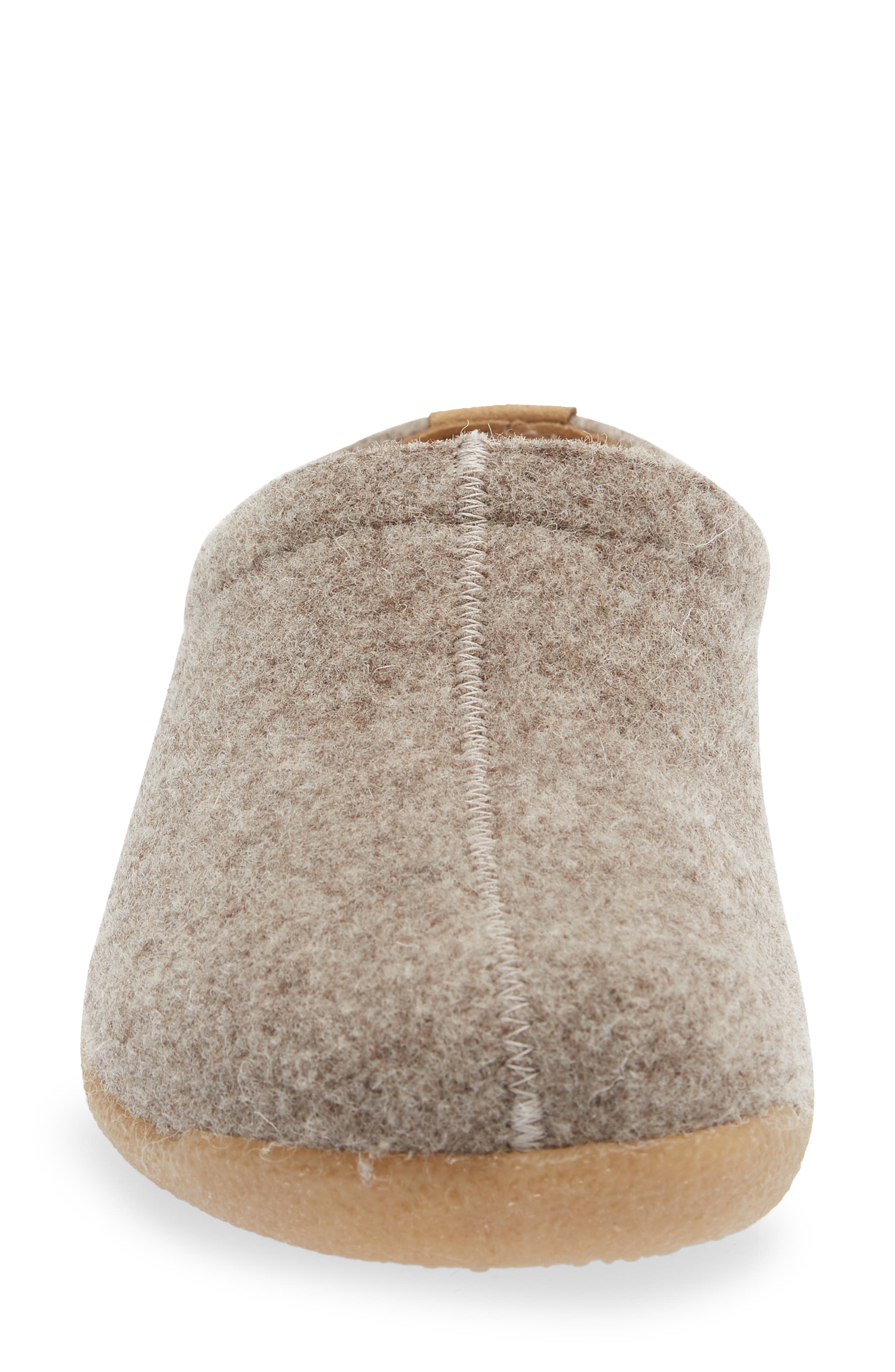 Sanita Lodge Wool Felt Slipper, Alternate, color, Stone