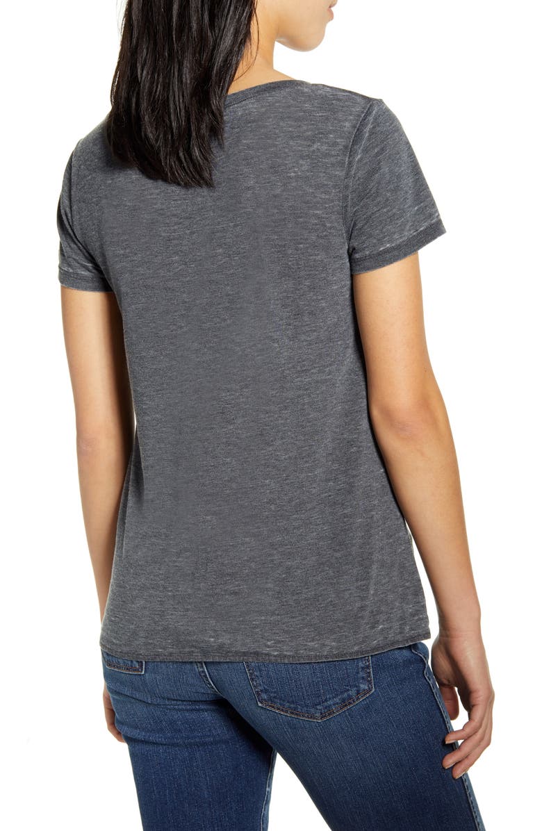 Caslon<sup>®</sup> Burnout Side Tie T-Shirt, Alternate, color, 