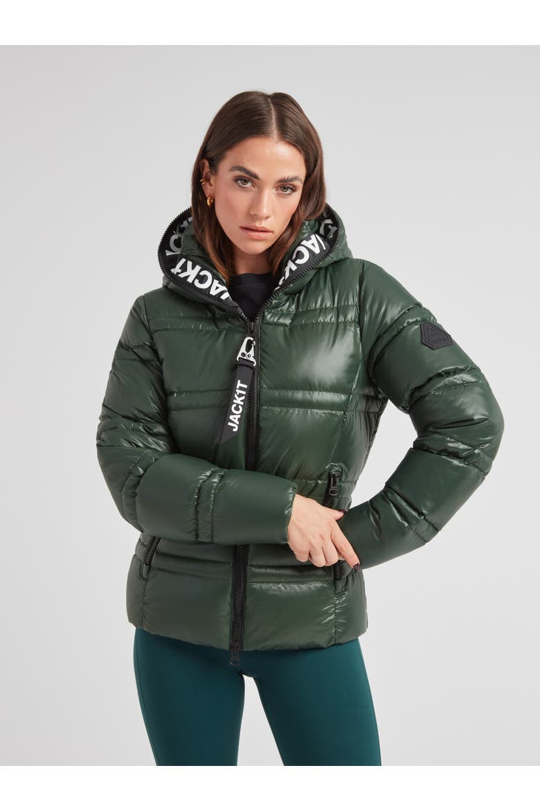 R4D Tramline Racer Hooded Puffer Jacket, Main, color, EMERALD/BLACK