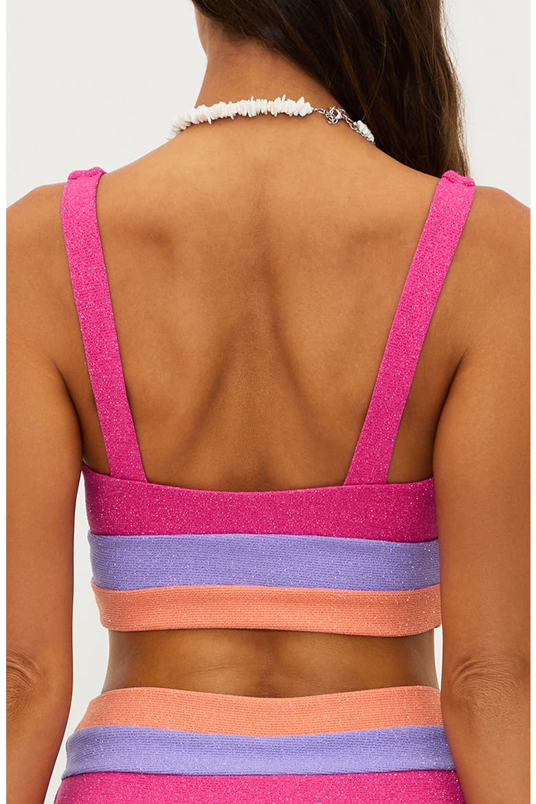 Mackenzie Colorblock Bikini Top, Alternate, color, CORAL BAY COLORBLOCK