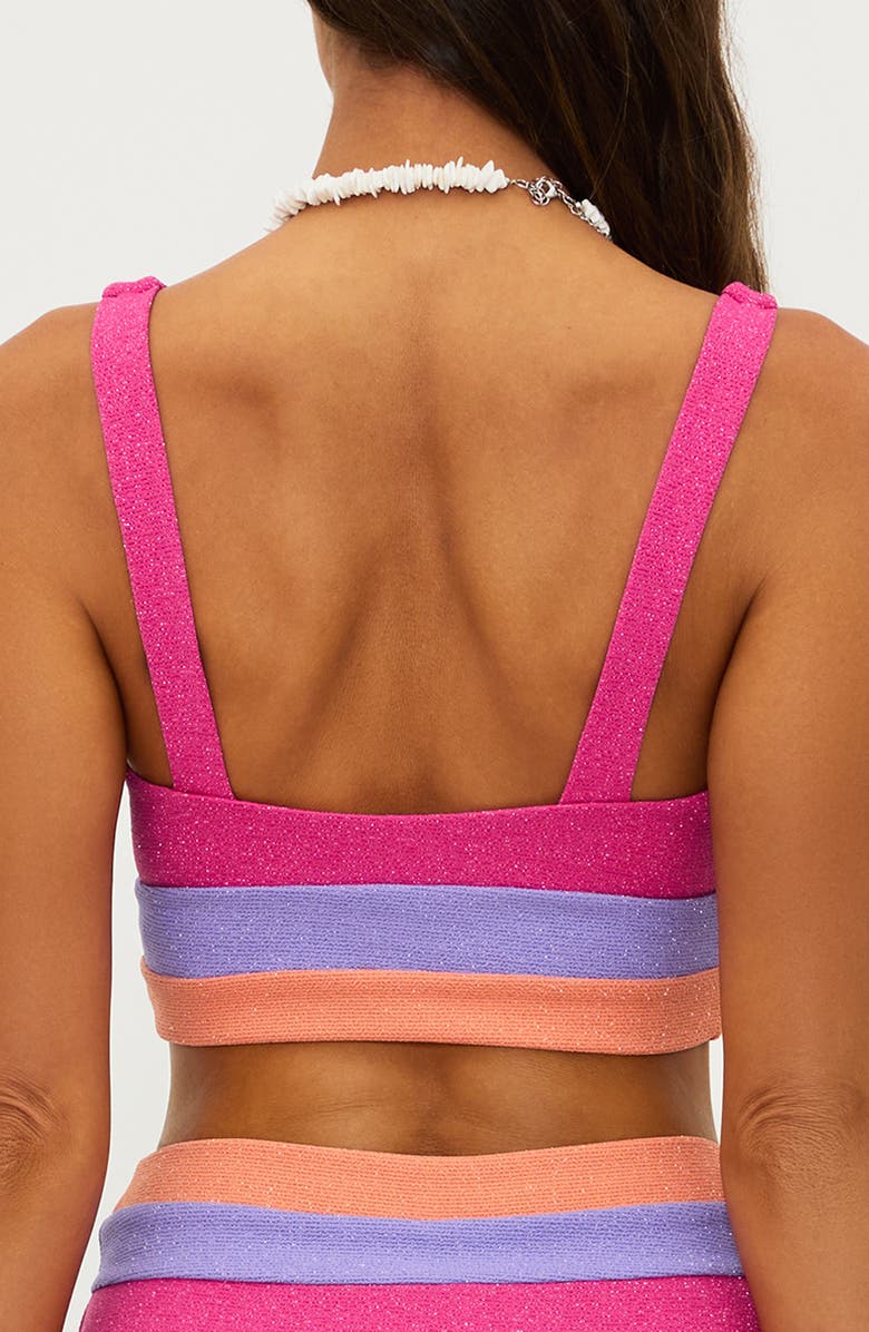 Beach Riot Mackenzie Colorblock Bikini Top, Alternate, color, Coral Bay Colorblock