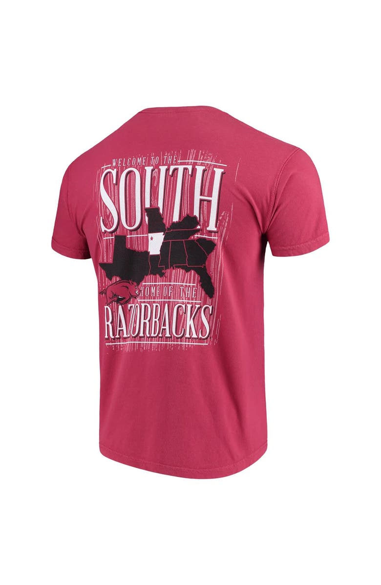 IMAGE ONE Men's Cardinal Arkansas Razorbacks Welcome to the South Comfort Colors T-Shirt, Alternate, color, 