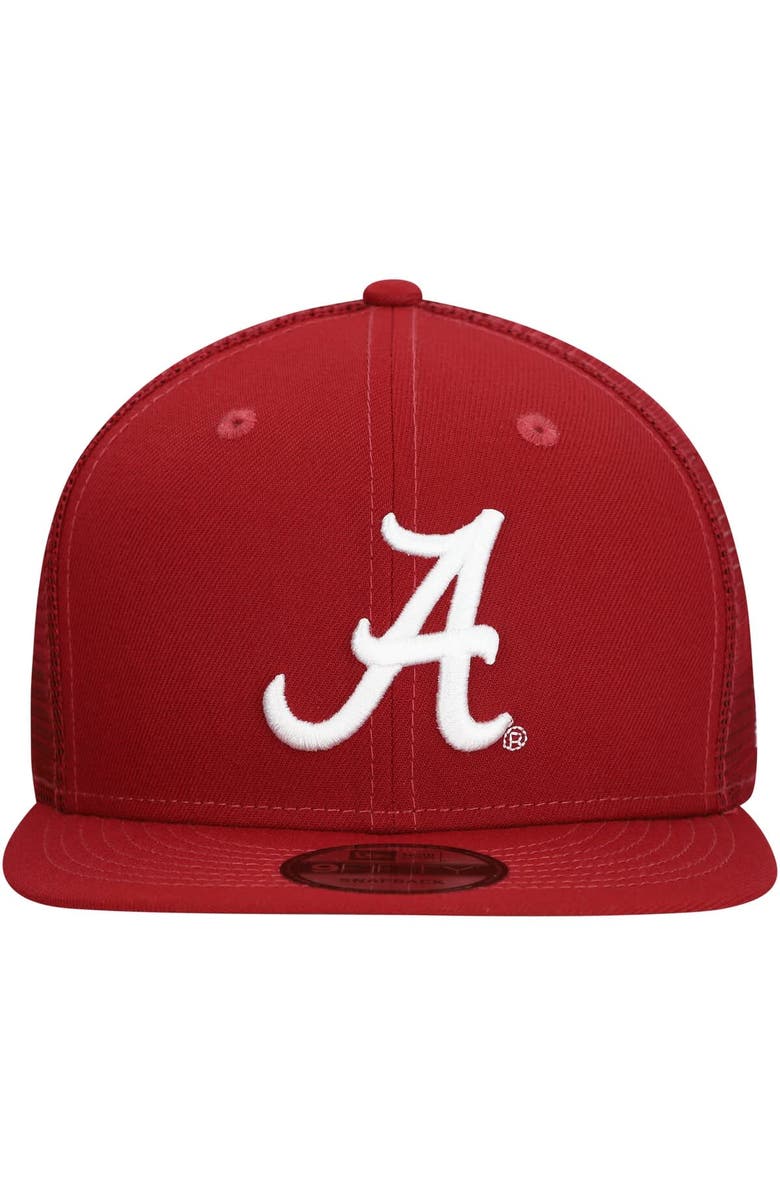 New Era Men's New Era Crimson Alabama Crimson Tide 9FIFTY Trucker Snapback Hat, Alternate, color, 