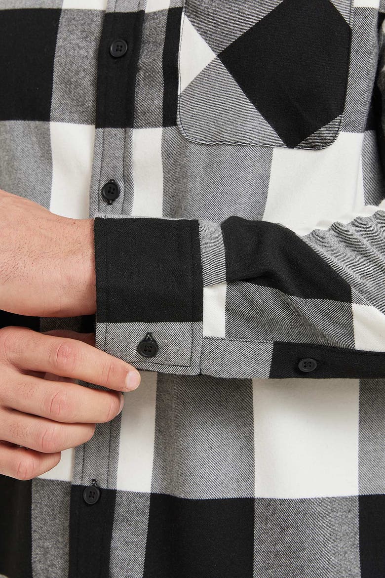 Technical Flannel Shirt, Alternate, color, Black