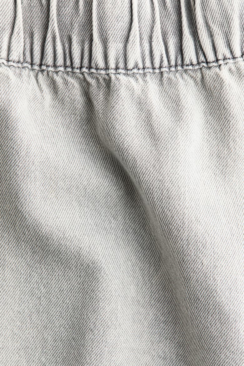Denim Pull-on Shorts, Alternate, color, Light denim gray