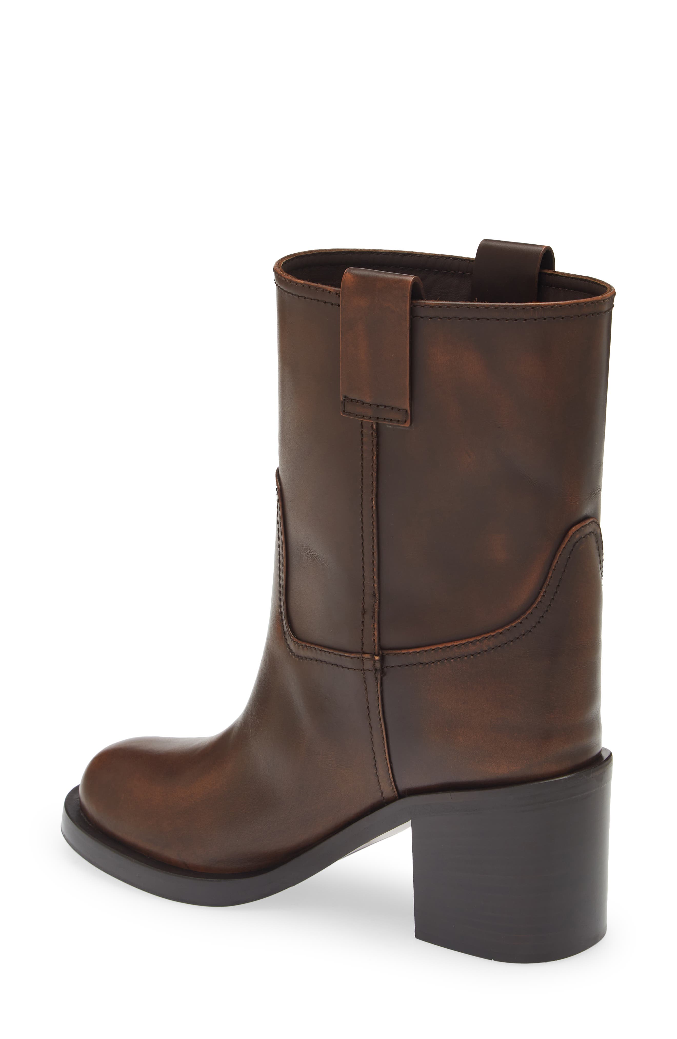 Miu Miu Block Heel Bootie, Alternate, color, 