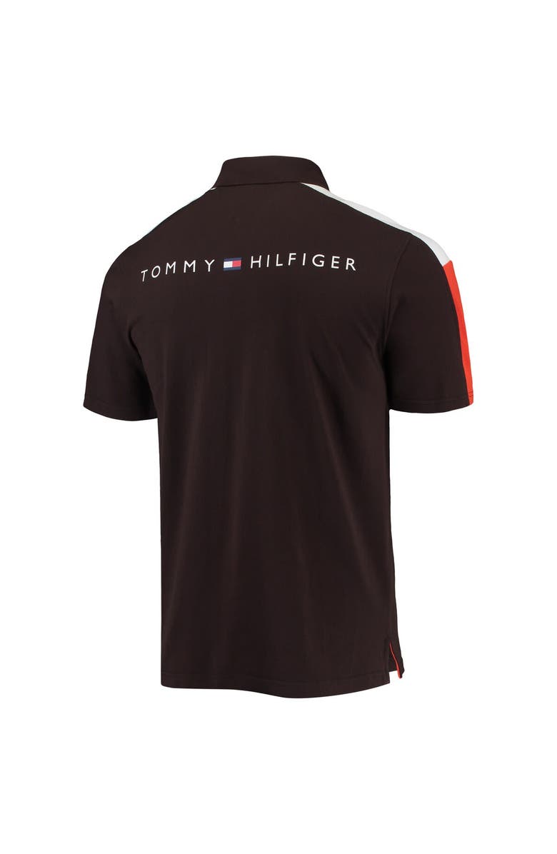 Tommy Hilfiger Men's Tommy Hilfiger Brown/Orange Cleveland Browns Logan Polo, Alternate, color, Brown