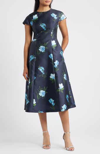 SACHIN BABI Jackie Print Flare Midi Dress