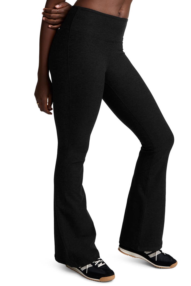 Space Dye High Waist Bootcut Leggings, Alternate, color, DARKEST NIGHT