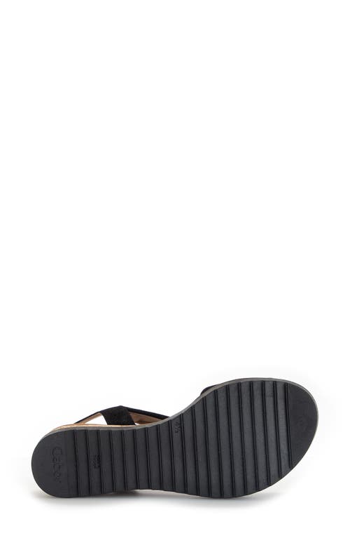Gabor 42.751 Wedge Sandal In Black
