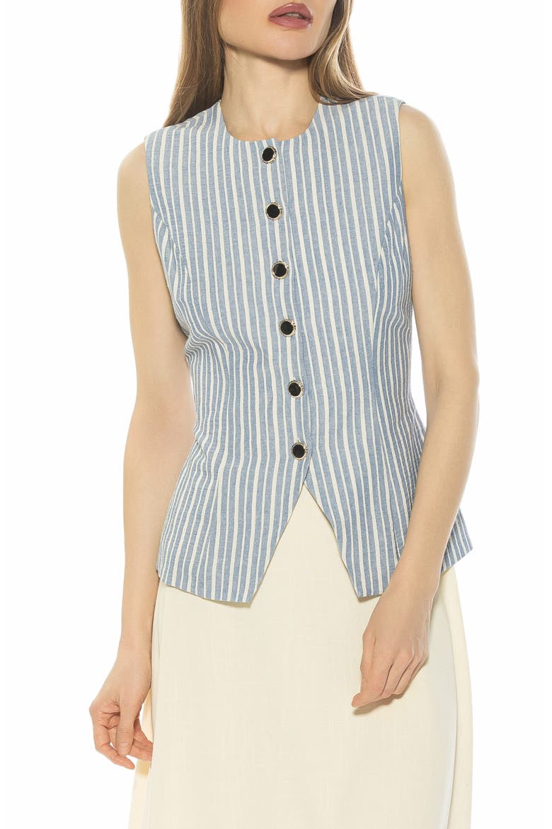 Kinsley Vest Top, Main, color, BLUE STRIPE