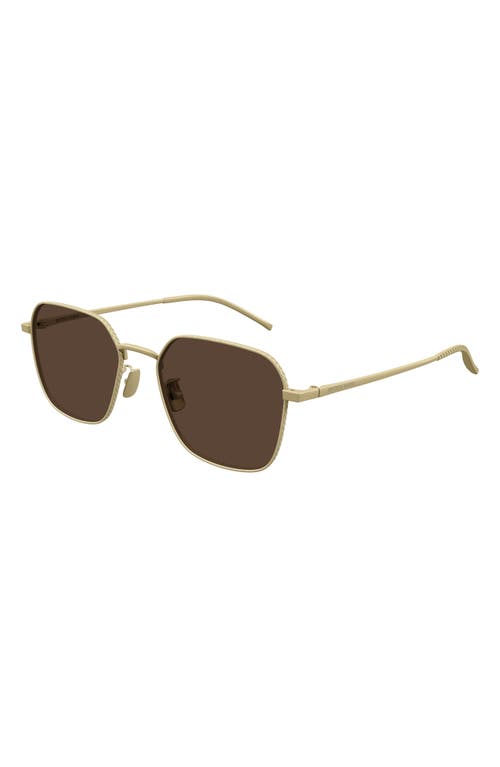 Bottega Veneta 55mm Square Sunglasses In Brown