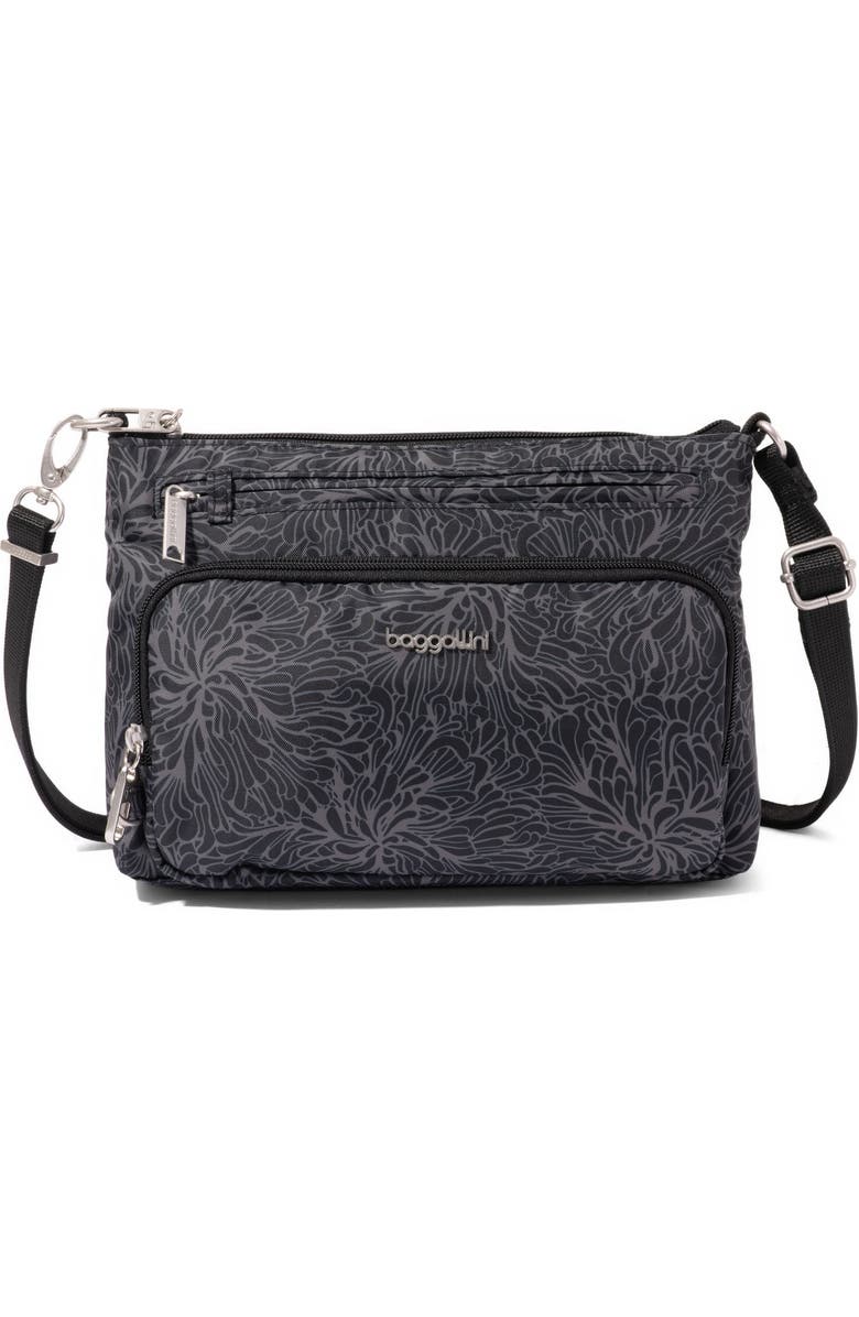 BAGGALLINI Securtex� Anti-Theft Keepsake Crossbody, Main, color, Midnight Blossom Print