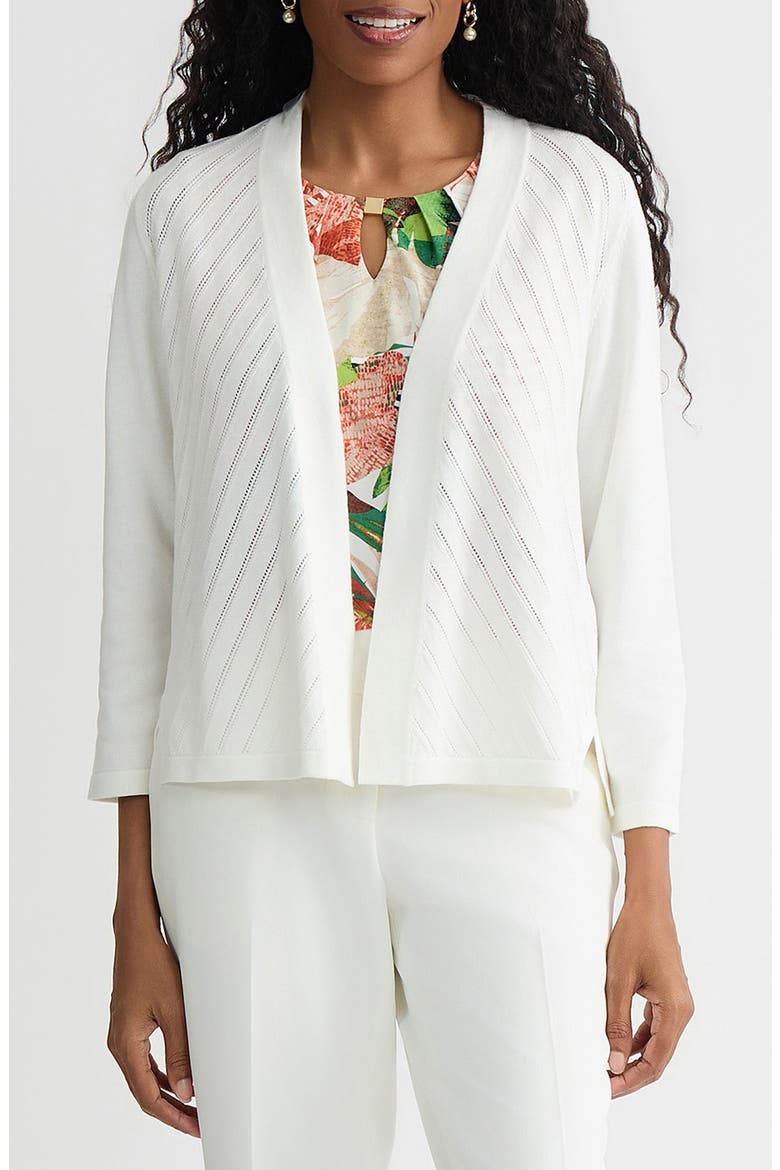 Diagonal Open Stitch Cardigan, Main, color, VANILLA ICE
