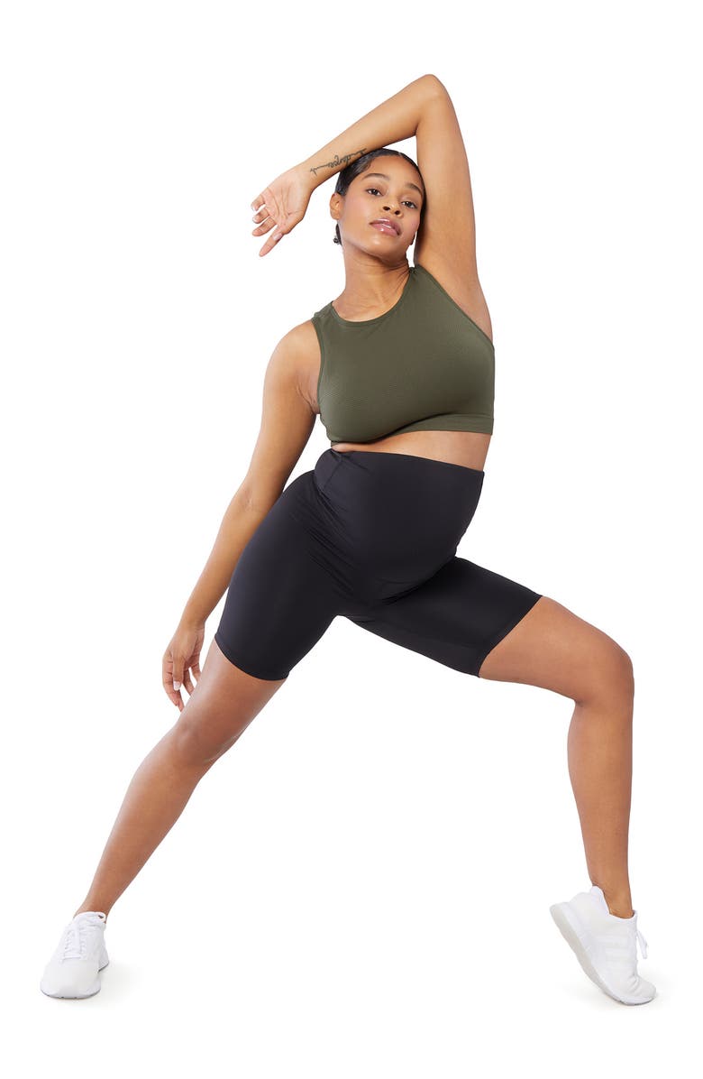 Ingrid & Isabel<sup>®</sup> Performance Maternity Bike Shorts, Alternate, color, 