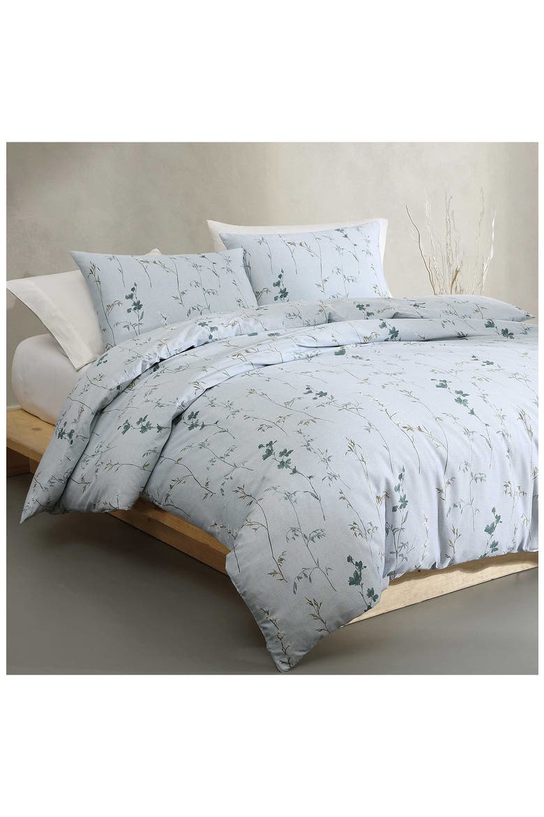 Wildflower 300 Thread Count Cotton Comforter & Shams Set, Alternate, color, DUSTY BLUE