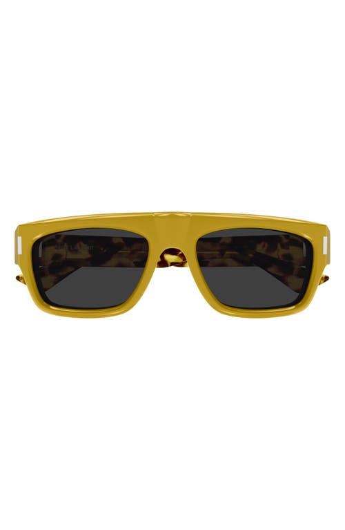 Saint Laurent 55mm Square Sunglasses In Yellow
