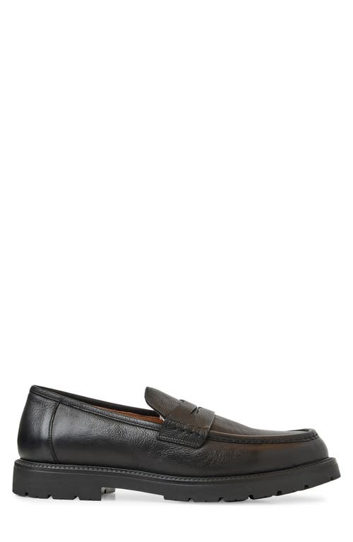 Aquatalia Blake Water Resistant Penny Loafer In Black