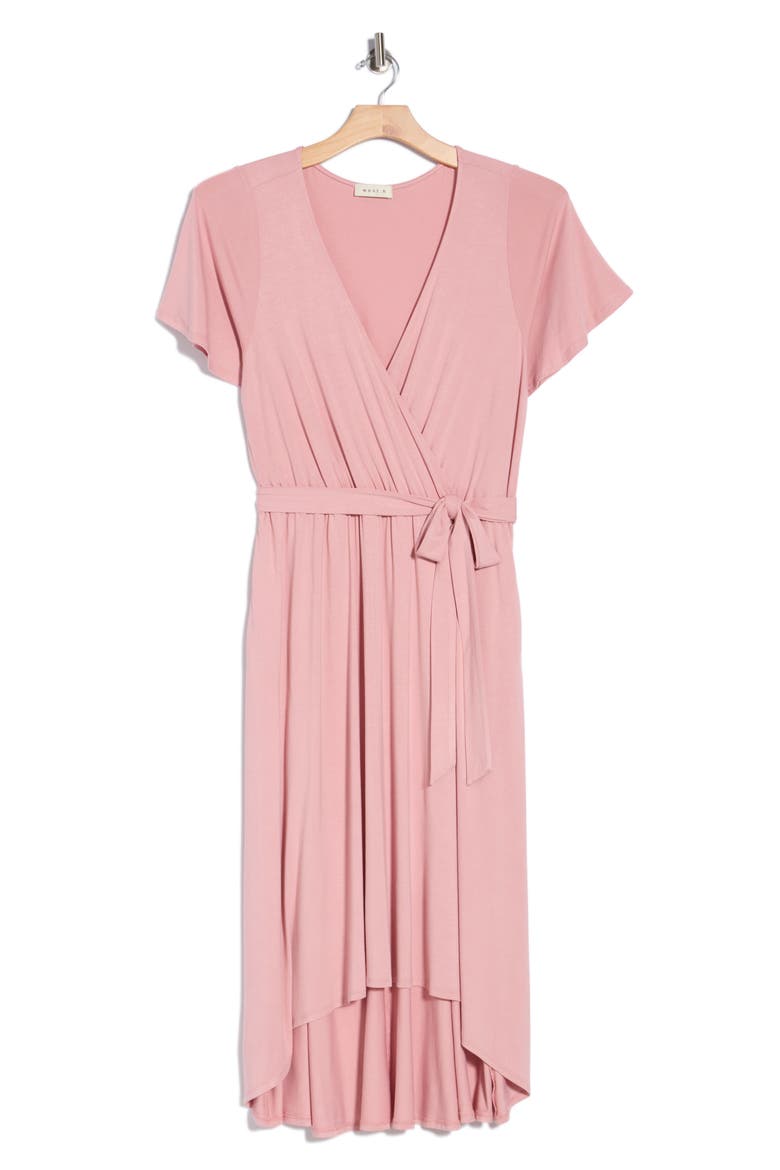Solid High/Low Dress, Alternate, color, DUSTY PINK