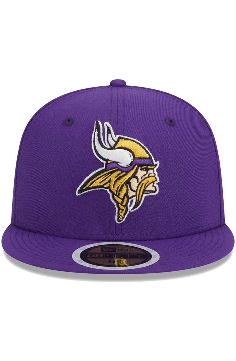 New Era Youth New Era Purple Minnesota Vikings Main 59FIFTY Fitted Hat, Alternate, color, Purple