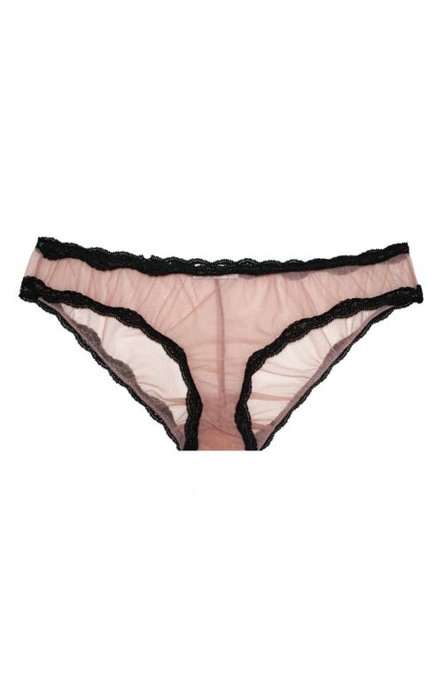 Shop Fleur Du Mal Sheer Tulle Briefs In Petal