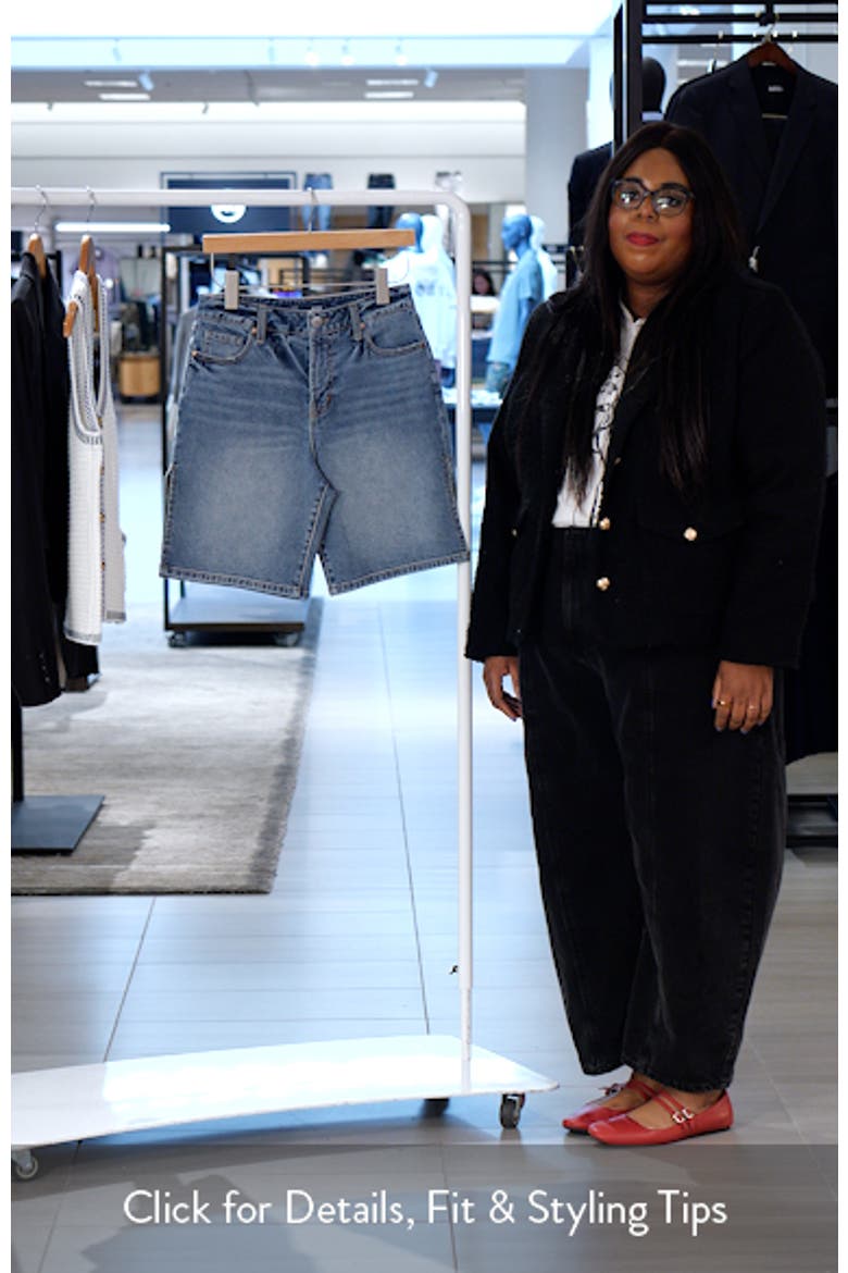 High Waist Mid Thigh Denim Shorts video
