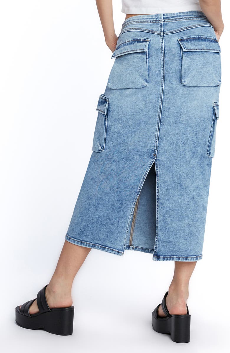 Wash Lab Denim Utility Denim Maxi Skirt, Alternate, color,