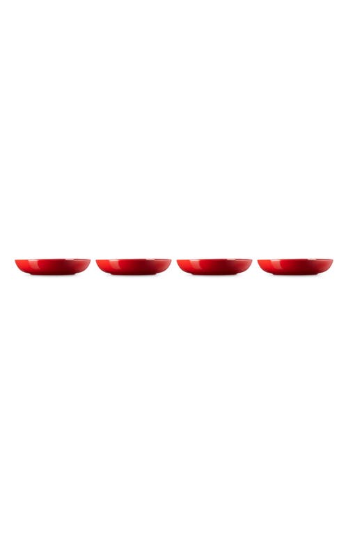 Le Creuset Vancouver Set Of 4 Pasta Bowls In Cerise
