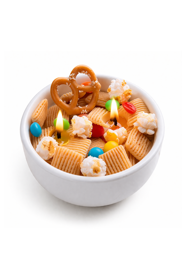 Snack Bowl Candle, Main, color, Light Beige / Multi