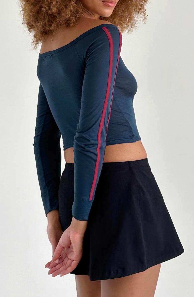 Motel Gavya Adrenaline Crop Top, Alternate, color, Navy