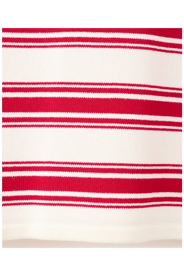 Stripe Short Sleeve Sweater, Alternate, color, RED