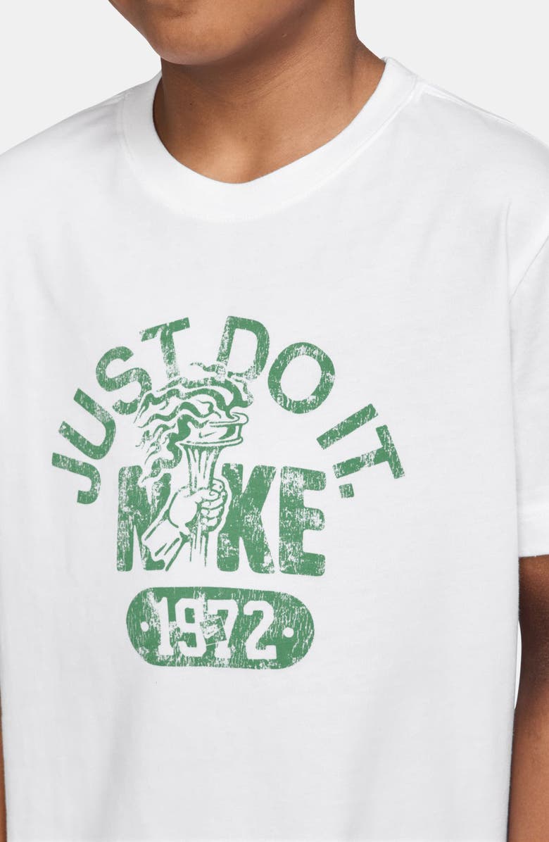 Nike Kids' Sportswear Cotton Graphic T-Shirt, Alternate, color, White