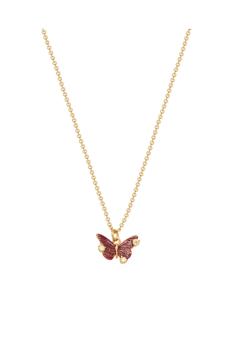 Hera Butterfly Necklace, Alternate, color, Gold
