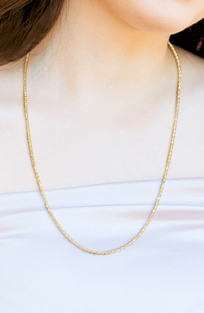 DELMAR 1.8mm Oval Ball Chain Necklace, Alternate, color, Gold