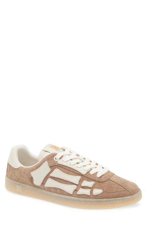 Amiri Suede Pacific Bones Low-top Sneakers In Brown
